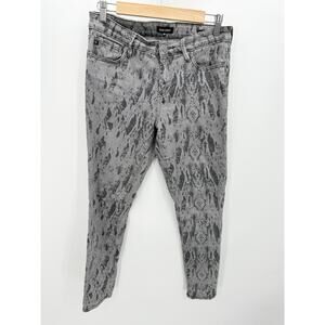 Dear John Gisele Grey Printed High Waisted Skinny Jeans Women's Size 28